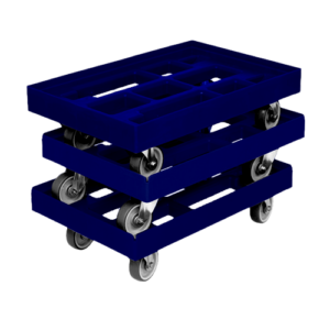 3 socles pastique empilés